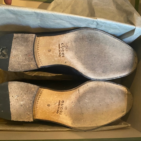 Black Leather Gucci Horsebit Loafer main image 8